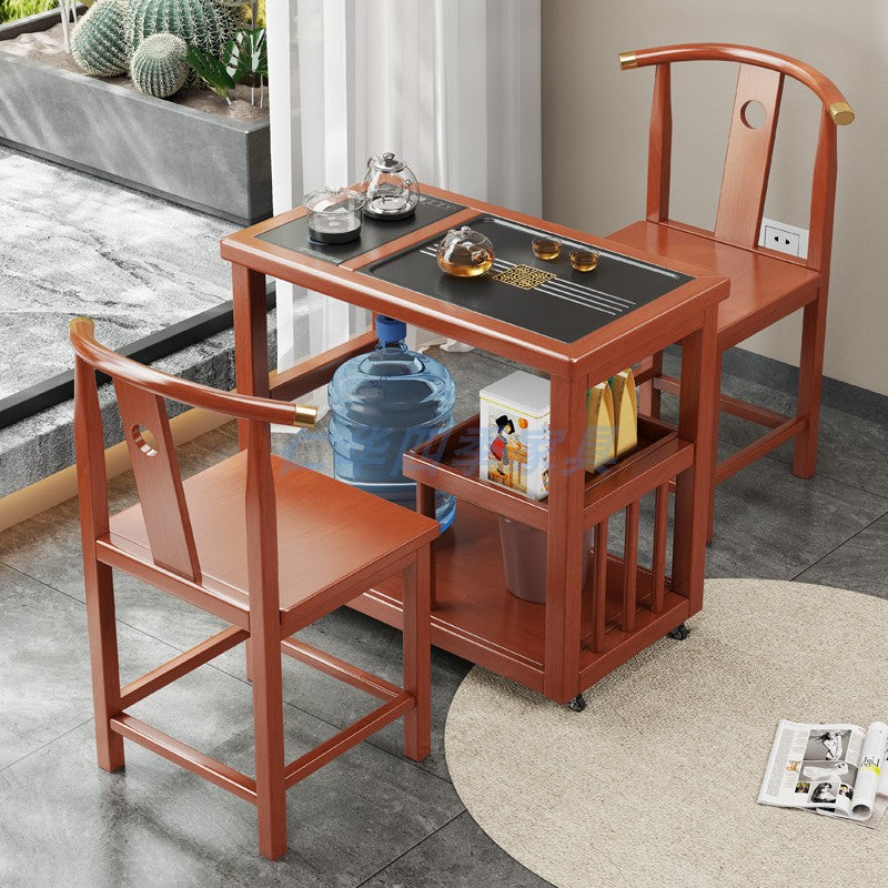 Convenient movable tea table small tea table balcony tea table and chair combination tea small apartment for home kung fu small coffee table living room