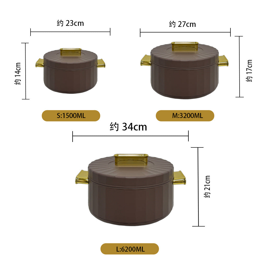 Food warmer containerexportsuit3pcs 1.5l-3.2l-6.2l simple thermal insulation box