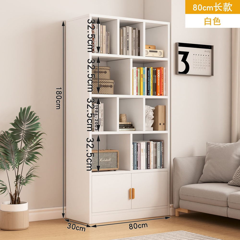 For homefloor-standing storage rack, whole wall storage cabinet, multi-layer solid wood wine cabinet, all-in-one wall bookcase, living room storage cabinet