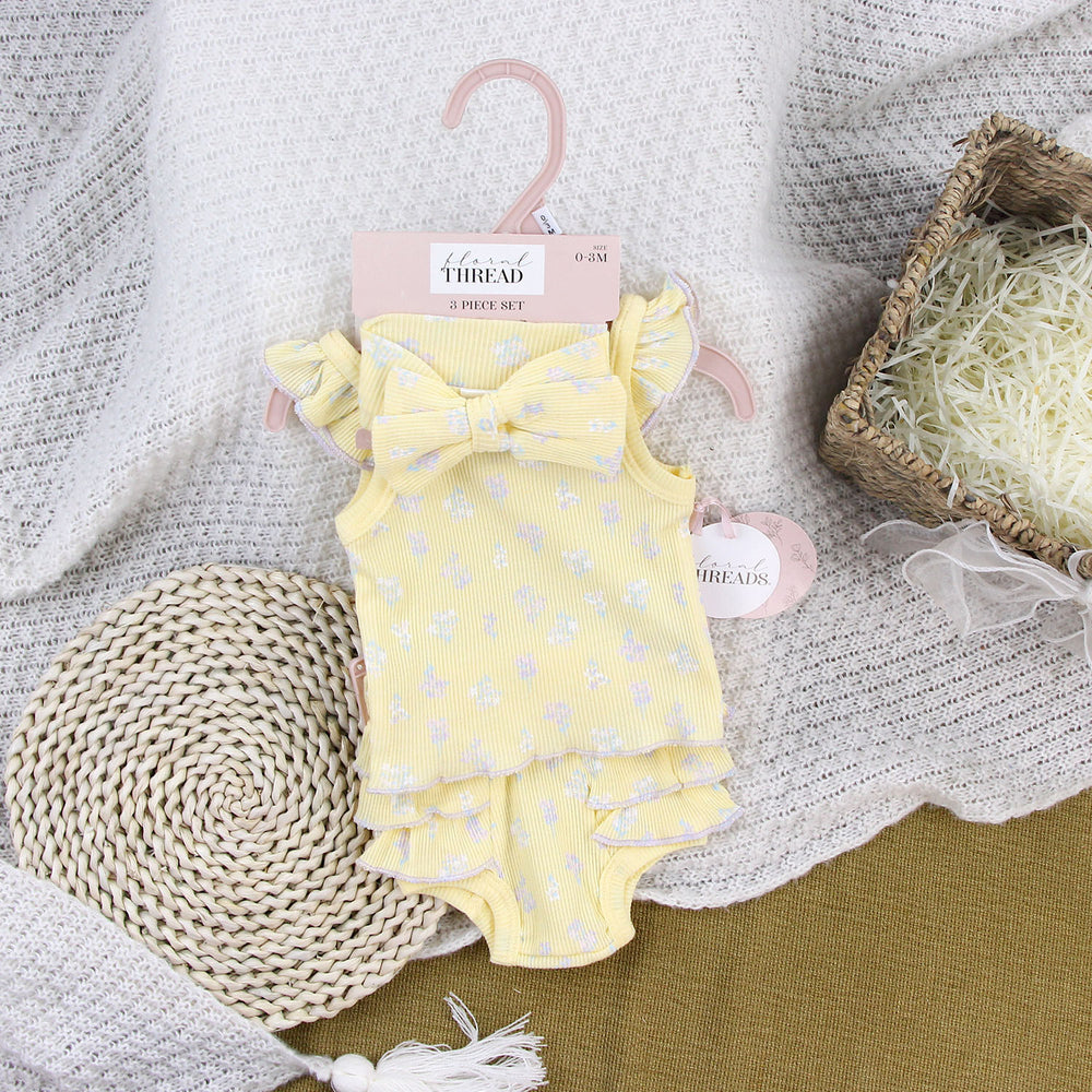 Baby girl summer outfit newborn romper set all-cotton class a shorts headband pure cotton class a new arrival
