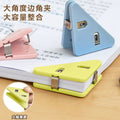 Triangle clip stationery test paper storage handy gadget data paper clip student book clip office supplies data file