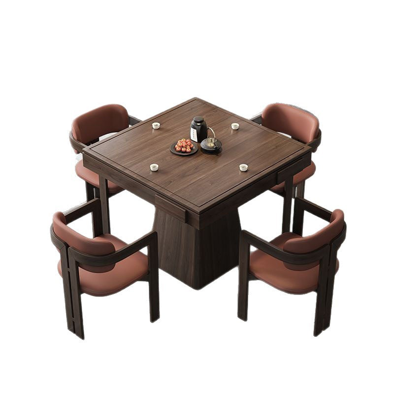 Mahjong table, egg-cracking special table, solid wood eight immortals table, square table, dining table, new chinoiserie slate chess and card table and chairs