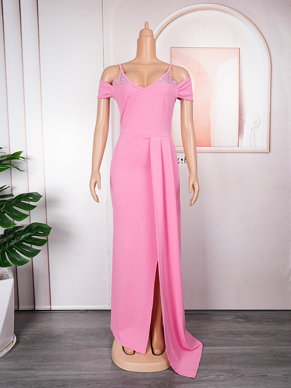 European and american  sexy evening dresses cross-border e-commerce african  bridesmaid wedding slip dresses