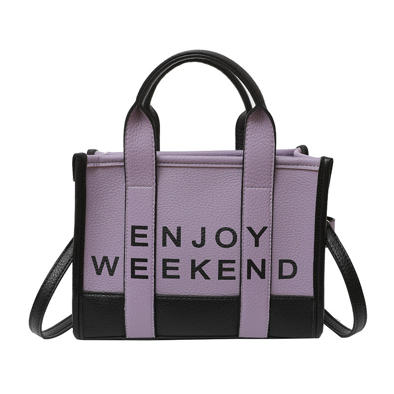 export tote bag lychee pattern women's satchel bag classy fashionprintingletter shoulder crossbody bag