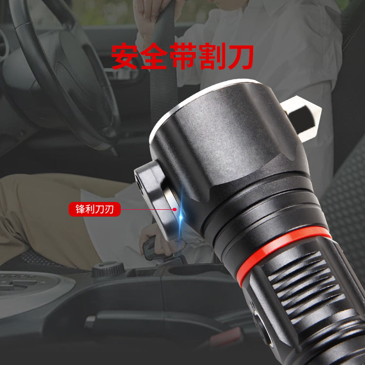 Cross-border new XHP50 wick safety hammer magnetic output function desk lamp mode Typec charging flashlight