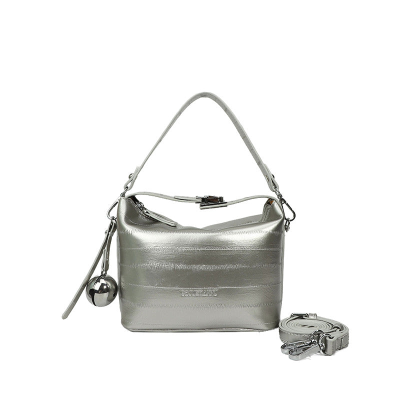 Best selling bell eel pattern lunch box bag 2025 new versatile satchel crossbody bag underarm versatile shoulder handbag
