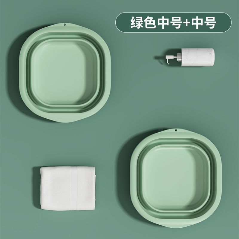 Collapsible washbasin - portable travel basin, thickened plastic basin, available in small and large sizes, perfect for home, dorm, and laundry use