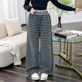 Girls' autumn pants - new  styles for older girls: striped sweatpants, casual wide-leg trousers for kids