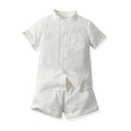 Wholesale boys' clothing sets: new summer styles - dopamine cotton stand collar comfort short-sleeve shirts for boys' summer wear
