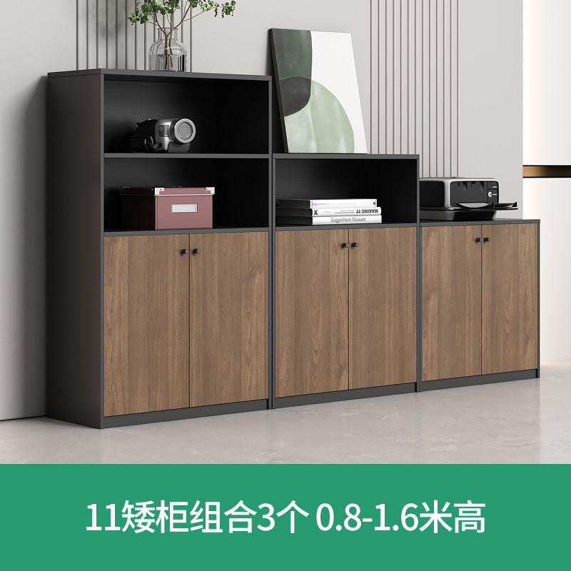 Modern wooden file cabinet office partition low cabinet combination wall-mounted office cabinet with lock storage cabinet office cabinet