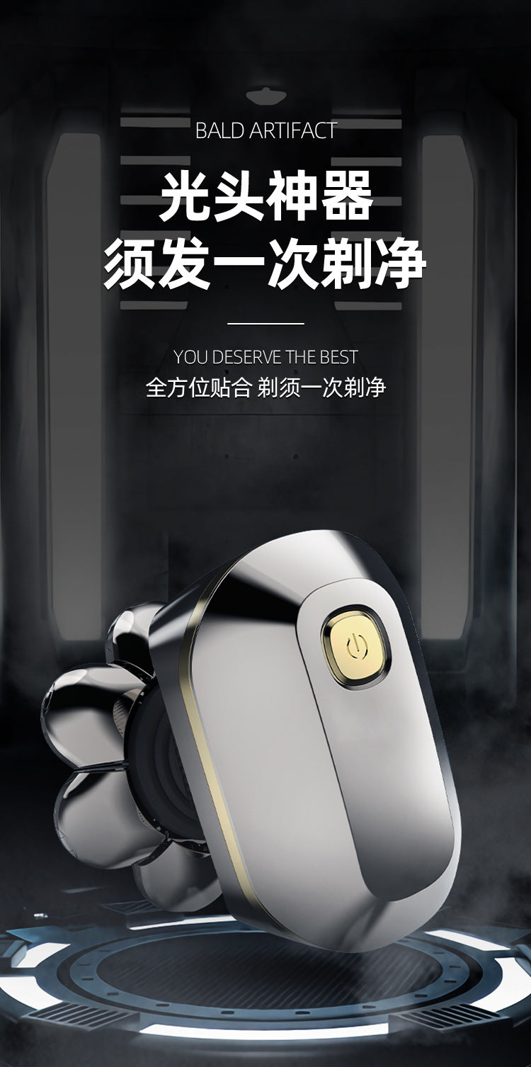 Wholesale 8w multi-function head shaver, fully washable electric razor, rechargeable shaving machine, washable