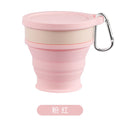Upgraded silicone collapsible cup with hanging hole - portable travel water bottle for outdoor use, suitable for kids
