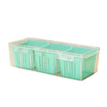 Kitchen onion, ginger and garlic storage box, fruit and vegetable freezer, double-layer drain box, refrigerator side dish refrigeration, transparent crisper box