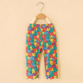 Girls' knitted printed capri leggings - summer cotton kids' clothing - spring/summer lightweight outerwear for toddlers and young children