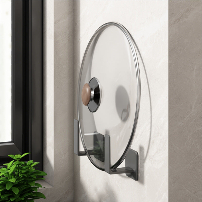 Pot lid rack, wall-mounted non-punching cutting board rack, kitchen wall chopping board placement artifact, household cutting board storage rack