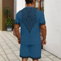 men's short-sleeve and shorts set, casual sportswear set, 3d printed cross-border hot seller, dropshipping available