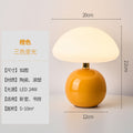 Mushroom night light - creamy ceramic, warm ambiance, always-on, eye-care led, bedroom decor, bedside lamp