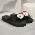 Eva thick-soled flip-flops: cloud-like comfort for outdoor beach vacations, featuring cartoon character designs for matching family sets and cozy lounging at home