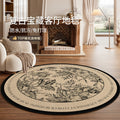 Round rug living room retro high-end bedroom walk-in closet non-slip mat easy-care sofa coffee table floor mat