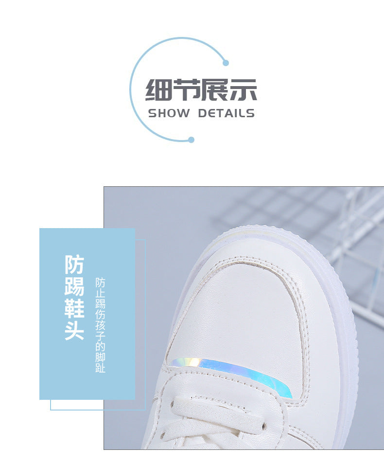 Girls shoes 2025 spring new children's little white shoes girls shoes white board shoes primary school students casual sports shoes