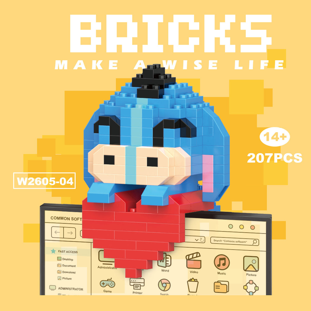 Compatible with lego micro bricks, children's educational building blocks, puzzle assembly gifts, cartoon figures, for boys and girls, suitable for street vendors