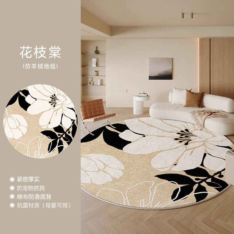 Distributed round carpet classy sense of accessible luxury living room bedroom bedside coffee table sofa no-wash, wipeable and maintenance-free floor mat