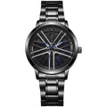 2025 new sports car wheel rotating watch - men's quartz watch with stylish car wheel design