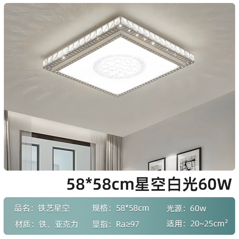 Living room light simple modern round atmosphere led ceiling light crystal bedroom light dining room lighting household lighting