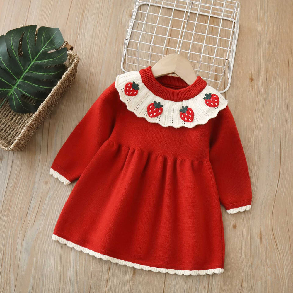 Girls' christmas sweater dress - new autumn/winter  collection - children's new year's outfit - baby's first birthday dress - princess dress