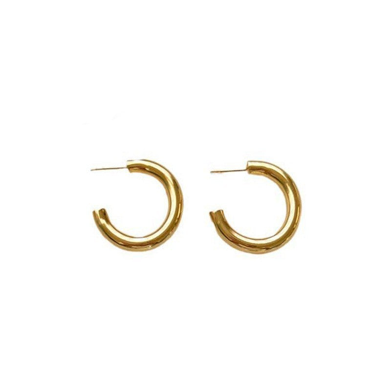 Korean style solid semicircle c-shaped earrings casualfashiontrendy exquisite hot-selling cross-border earrings earrings