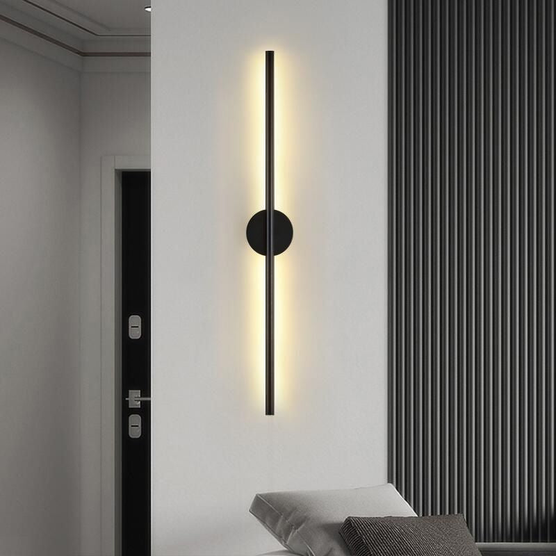 Minimalist modern led linear wall sconce - creative living room tv backdrop, bedroom bedside, and popular linear lighting fixture