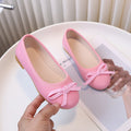 spring/autumn simple girls' leather shoes, new bowknot baby & toddler single shoes, round toe soft sole little princess shoes