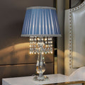 Modern fashion crystal table lamp bedroom bedside lighting living room light luxury warm romantic wedding american style dimmable remote control