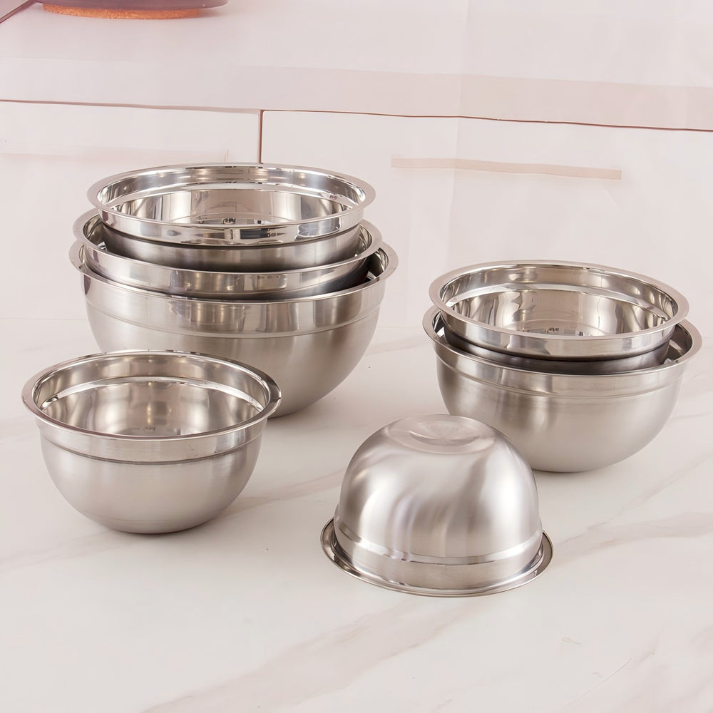 stainless steel cooking basin suitfor home baking and mixing basin, egg beating basin with lid, multi-purpose salad bowl, kimchi bowl