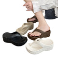 2026 new patterned flip-flops: summer outdoor beach sandals, women's eva wedge heel slides, anti-slip & odor-resistant