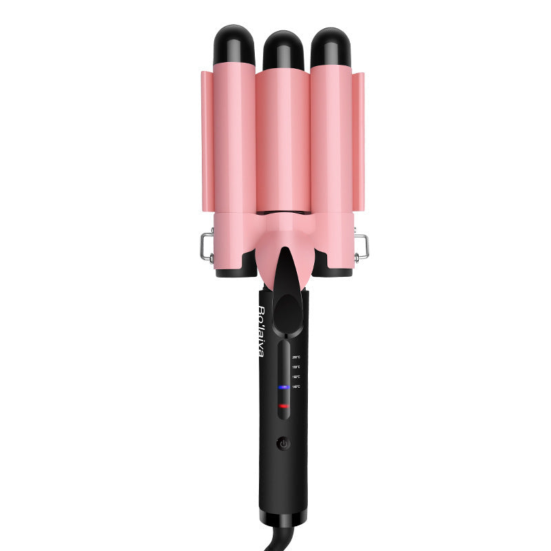 Cross-border egg roll head, three-tube curling iron, egg roll 32mm instant noodle head, big wave perm, no hair damage, long-lasting curl