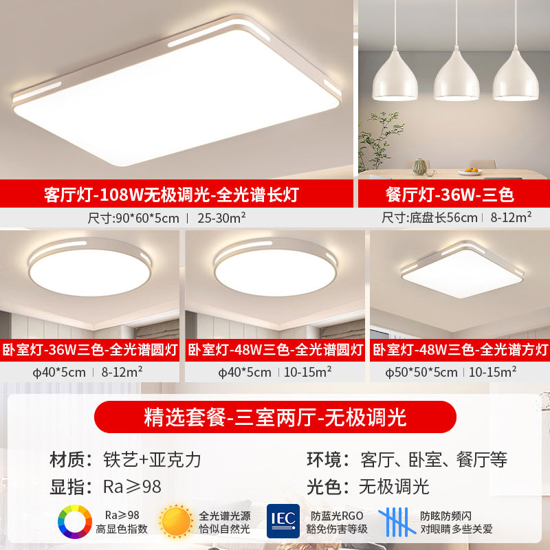 2025 new living room modern minimalist elegant main light full spectrum eye protection led ceiling light whole house hallway lighting fixture