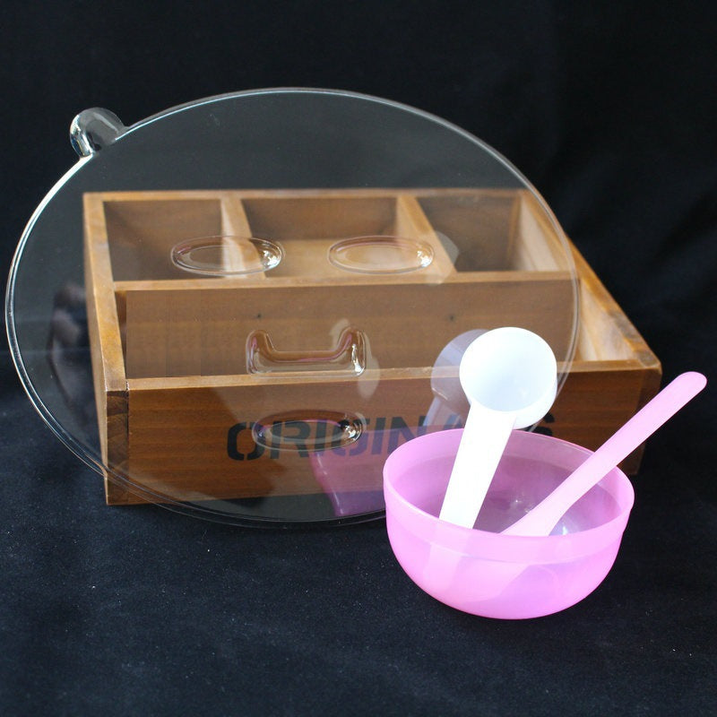 Beauty mask tool set: pvc mixing tray, mask bowl, mixing spatula, measuring spoon, seaweed mold - multifunctional combo