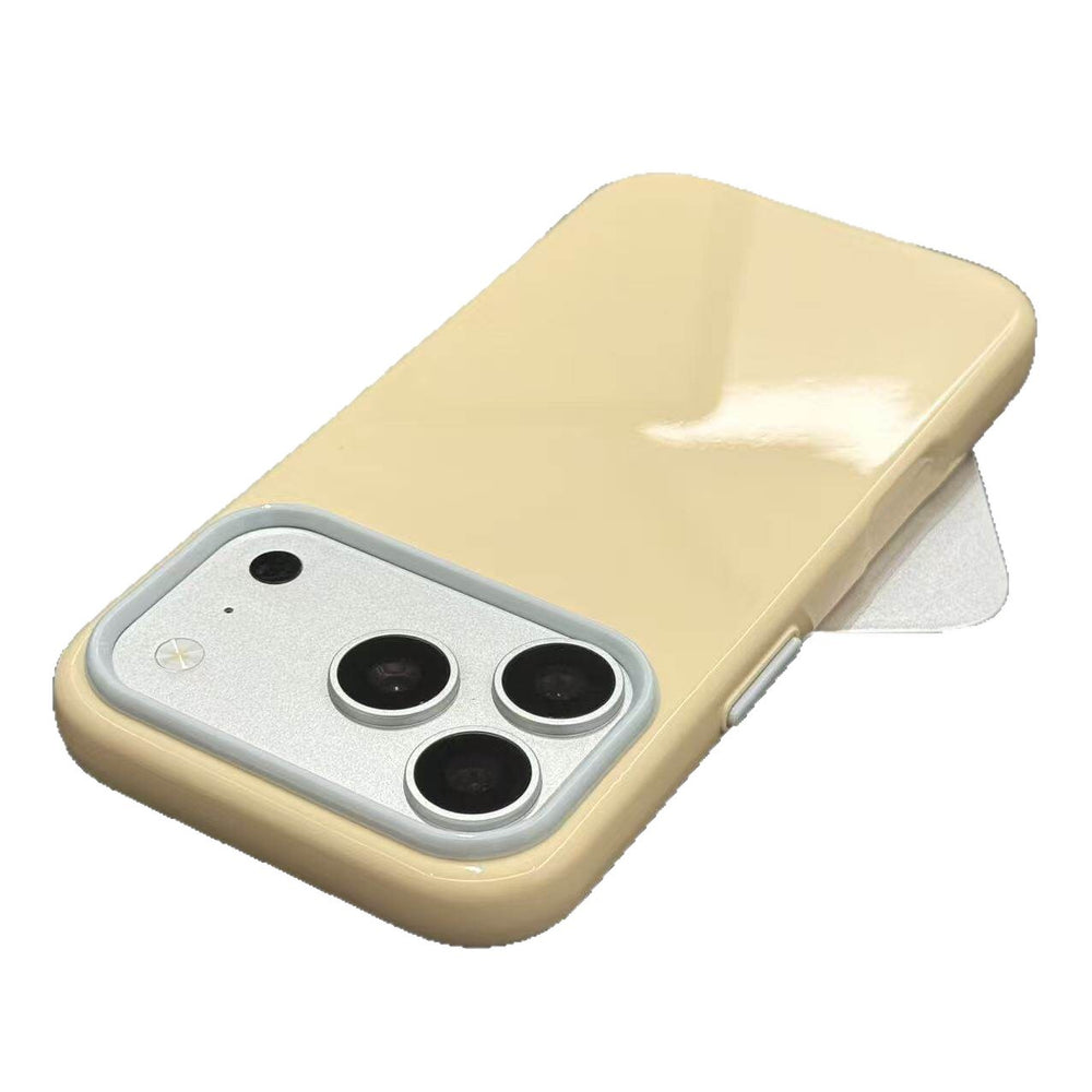 Suitable for apple 17pro mobile phone case, trendy contrasting color macaron jelly case, iphone16/13 anti-fall protective cover