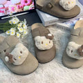 Family birkenstock outwear2025 spring autumcute cartoon big childrenkids birkenstock shoes toe outwear half slippers women
