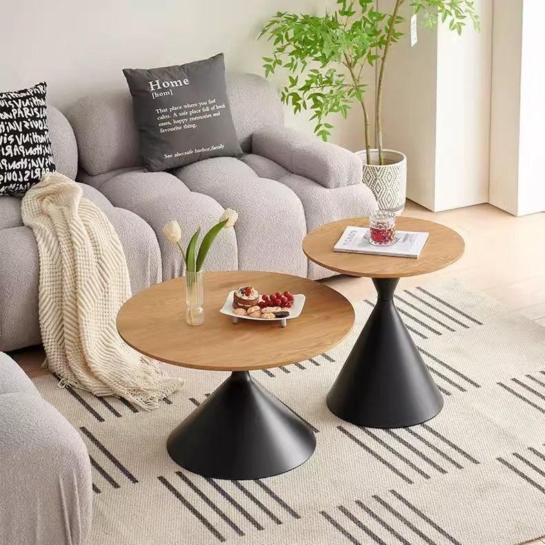 Cream style coffee table for homenormcore living room small apartment modern casualclassy round coffee table
