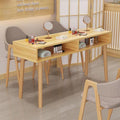 Minimalist nail table - modern japanese style solid wood manicure table - single/double/double-layer nail table with nail chair