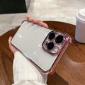 Suitable for apple 16 mobile phone case, all-inclusive lens film, iphone17 four-corner anti-fall electroplated airbag soft shell protective cover