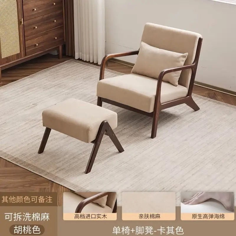 Balcony tea table and chair combination small apartment one table and two chairs household solid wood simple three-piece set reading and drinking tea cp