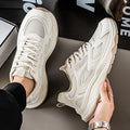 Men's shoes 2025 winter new breathable mesh lightweight running sneakers men's casual travel shoes chunky sneakers