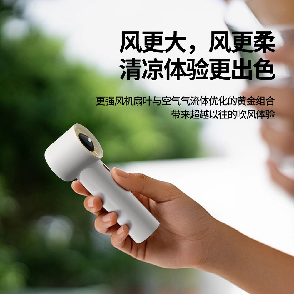 2025 new 100-speed handheld digital display mini fan - desktop usb rechargeable ultra-high speed turbo fan