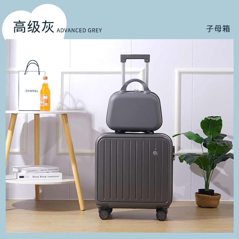 New small-capacity boarding case 18-inch trolley case universal wheel suitcase portable password case men's and women's high-value case