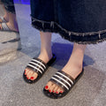 Best selling transparent crystal fashion slippers women's good-looking home bathroom slippers bath anti-slip beach shoes for outing