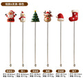 304 stainless steel christmas reindeer & snowman stirring spoon set - coffee, milk tea, dessert spoons - exquisite gift box packaging - wholesale
