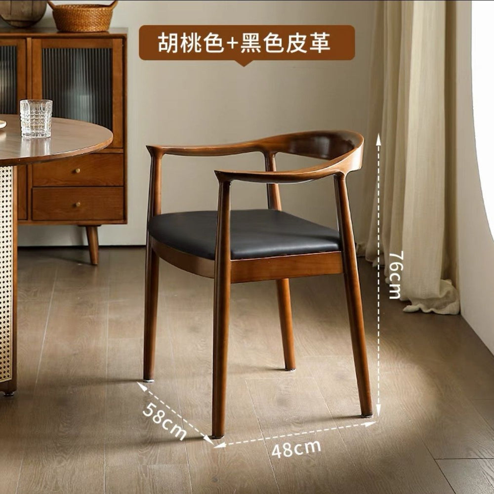 All solid wood chinese restaurant dining chair creative study back chair shu president chair sales department tea making log negotiation chair